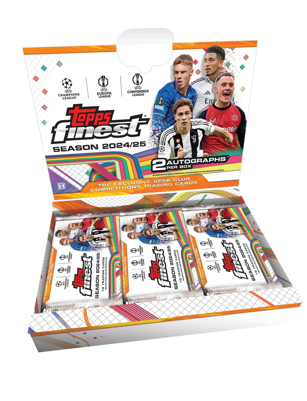 2024-25 Topps UEFA Club Competitions Finest Soccer Hobby 8 Box Case