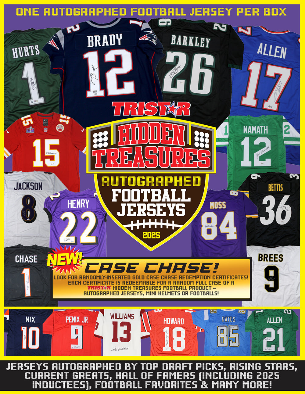 2025 Tristar Hidden Treasures Autographed Football Jerseys Edition Box