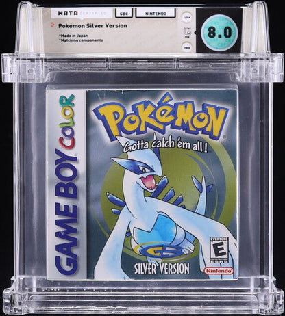 2000 POKEMON SILVER VERSION NINTENDO GAME BOY COLOR GBC WATA 8.0 CIB