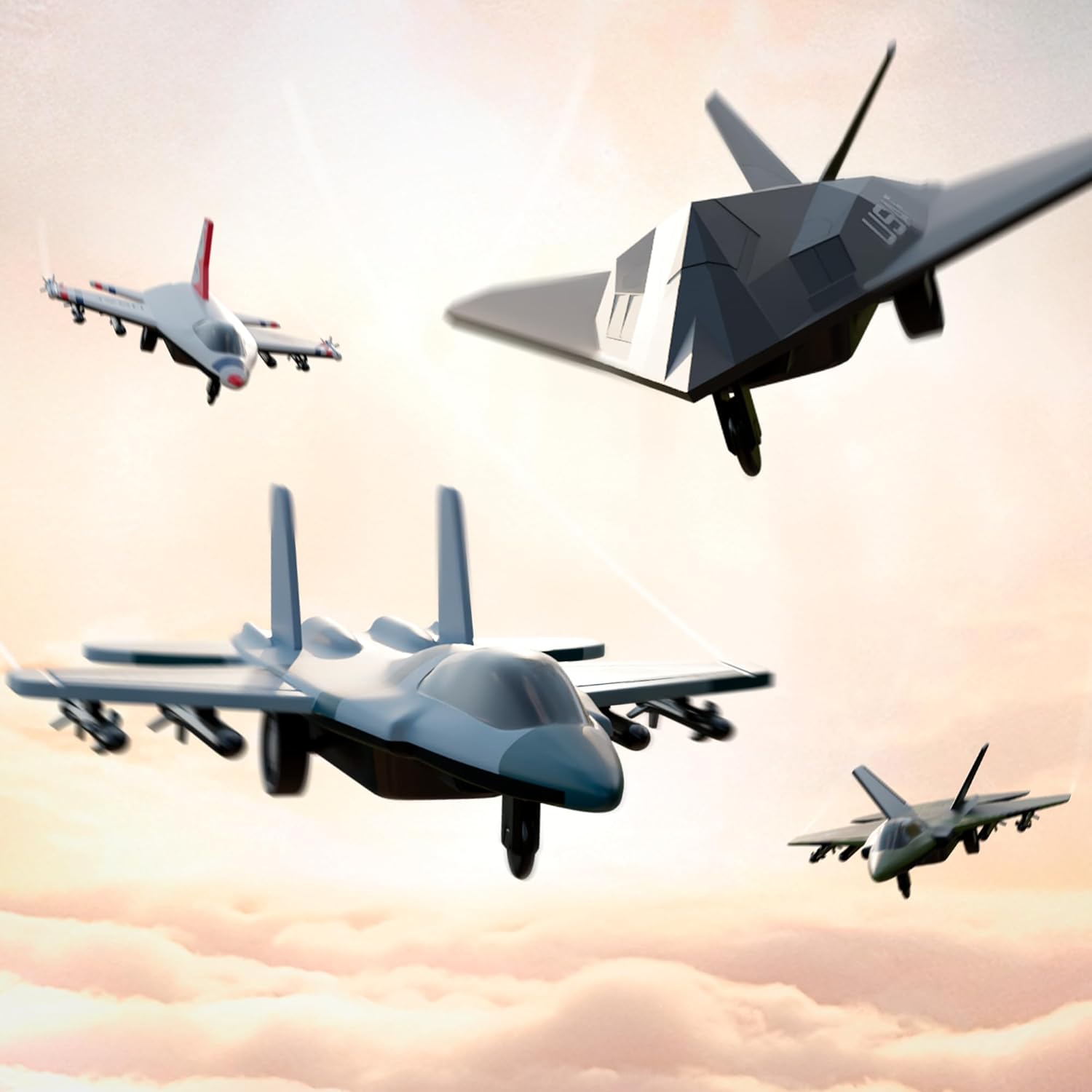 US Air Force 4-Pack Military Fighter Jets