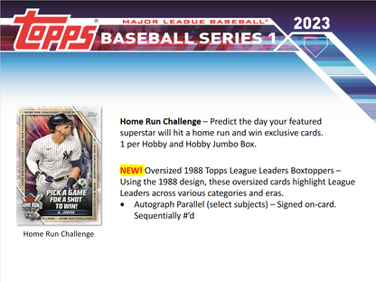 2023 Topps Series 1 Baseball Hobby 12 Box Case