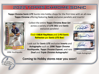 2022 Topps Chrome Sonic Baseball Lite 16 Box Case