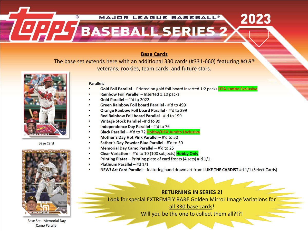 2023 Topps Series 2 Baseball Jumbo Box