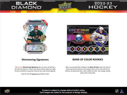 2022-23 Upper Deck Black Diamond Hockey Hobby 5 Box Case