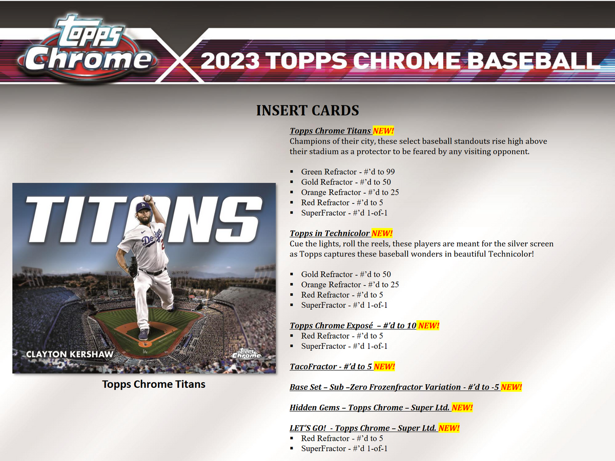 2023 Topps Chrome Baseball Jumbo HTA 8 Box Case