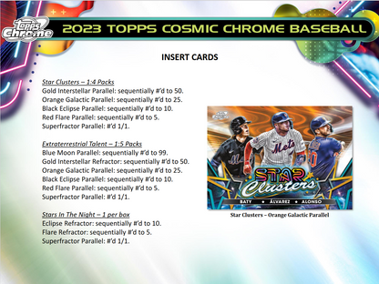 2023 Topps Cosmic Chrome Baseball Hobby Box