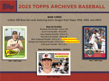 2023 Topps Archives Baseball Hobby 10 Box Case