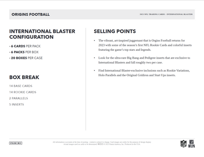 2023 Panini Origins Football International Blaster Box