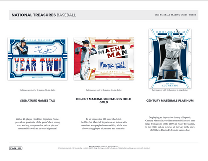 2023 Panini National Treasures Baseball Hobby 4 Box Case