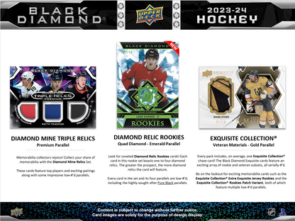 2023-24 Upper Deck Black Diamond Hockey Hobby 5 Box Case