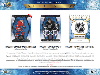 2023-24 Upper Deck Artifacts Hockey Hobby Box