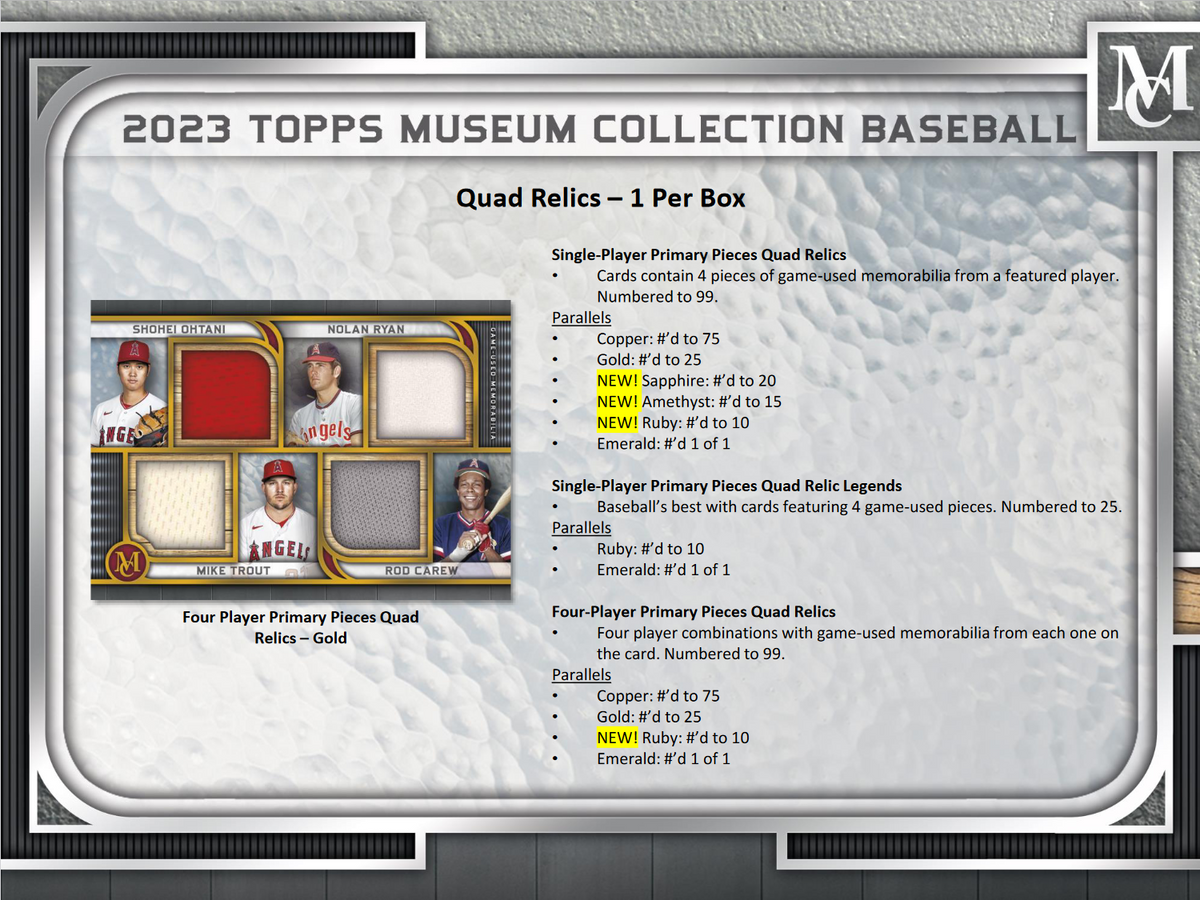 2023 Topps Museum Collection Baseball Hobby 12 Box Case