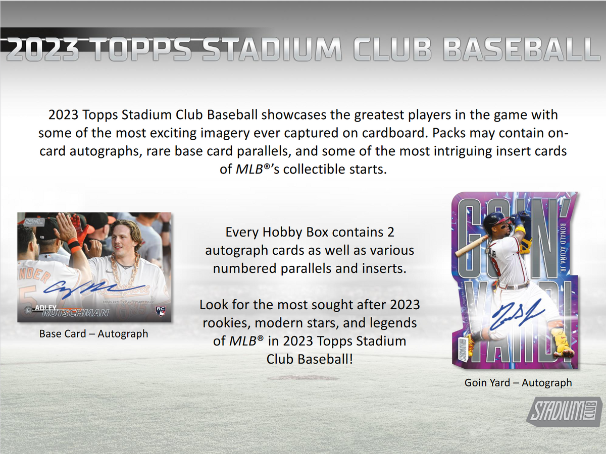 2023 Topps Stadium Club Baseball Hobby 16 Box Case