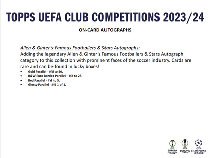 2023-24 Topps UEFA Club Competitions Soccer Hobby 12 Box Case