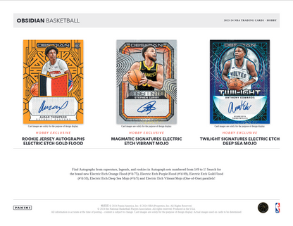 2023-24 Panini Obsidian Basketball Hobby 12 Box Case