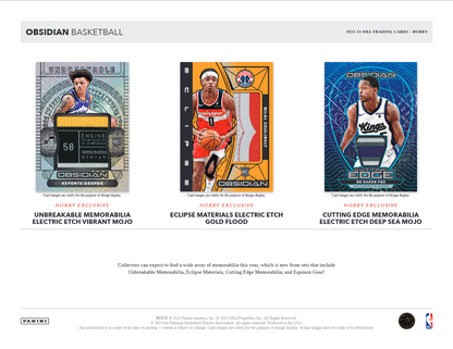2023-24 Panini Obsidian Basketball Hobby 12 Box Case