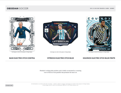 2023-24 Panini Obsidian Soccer Hobby 12 Box Case