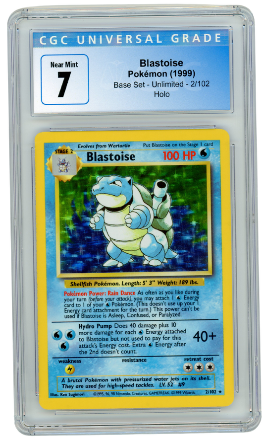 Blastoise Base Set 2/102 Holo 1999 CGC 7 (#9009)