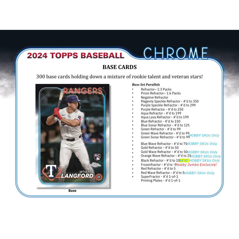 2024 Topps Chrome Baseball Jumbo 8 Box Case