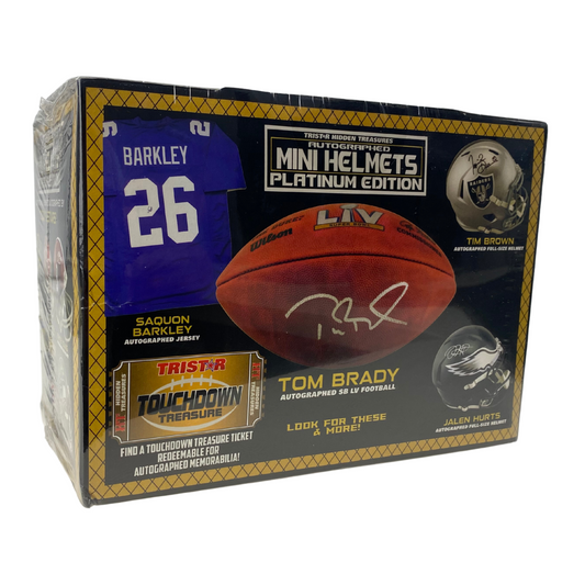 2023 Tristar Hidden Treasures Football Mini Helmet Platinum Edition Box