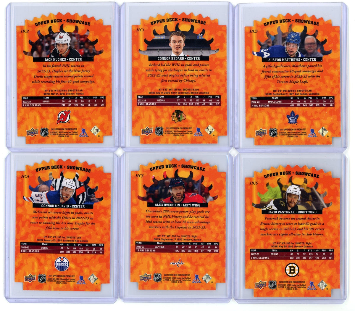 Hot Commodities 6-card die-cut 2024 Upper Deck CDD Promo Set