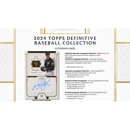 2024 Topps Definitive Baseball Hobby 2 Box Case