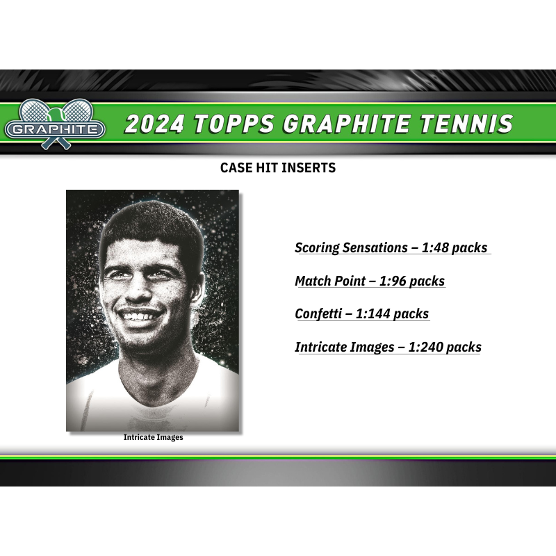 2024 Topps Graphite Tennis Hobby 12 Box Case