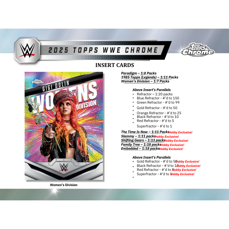 2025 Topps Chrome WWE Hobby Box