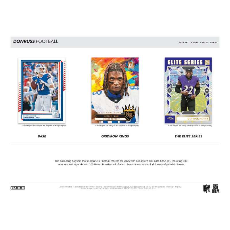 2025 Panini Donruss Football Hobby 18 Box Case